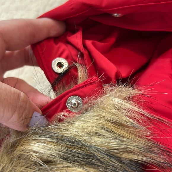 Tommy Hilfiger Chevron Removable Faux-Fur Trim Hooded Puffer Coat NWOT - Picture 15 of 17